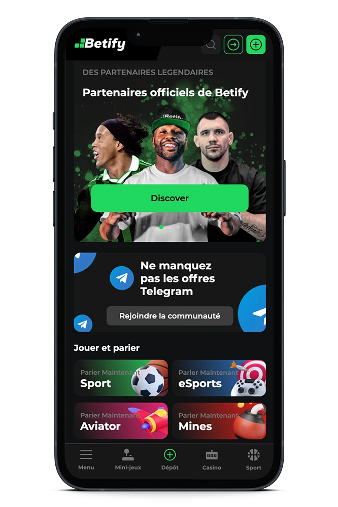Betify mobile – casino et paris sportifs sur téléphone